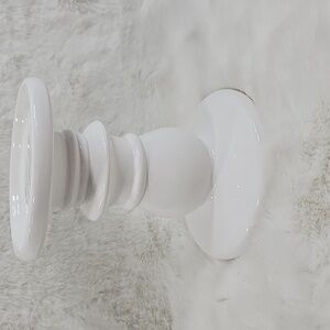 Bath & Body Works Elegant White Ceramic Candle Holder
